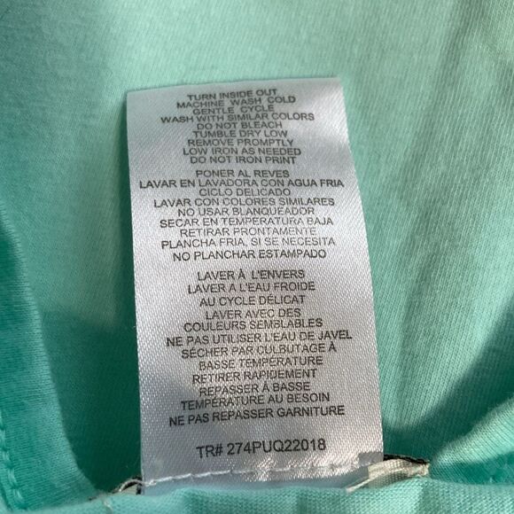 PUSHEEN Tank Top Sleeveless Teal Yellow Cat Applique Beach Print  Womens XL - Picture 12 of 13